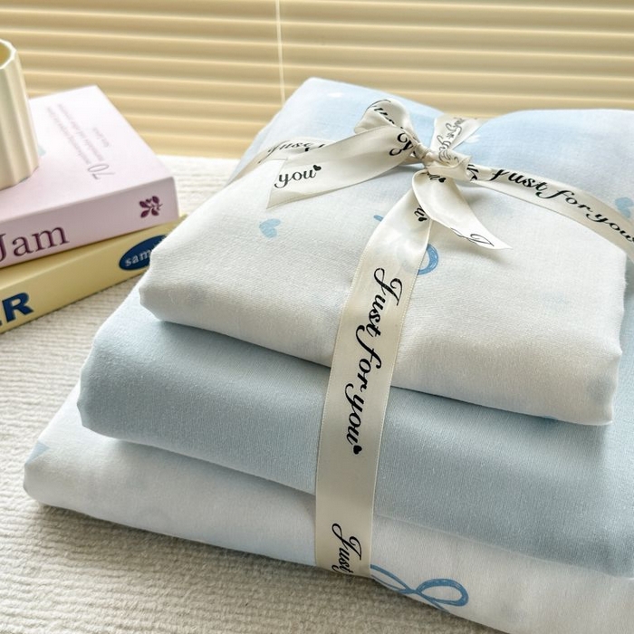 91家纺网 家纺一手货源 找家纺 2025新款双层纱印花卡通四件套-叠拍 星辰