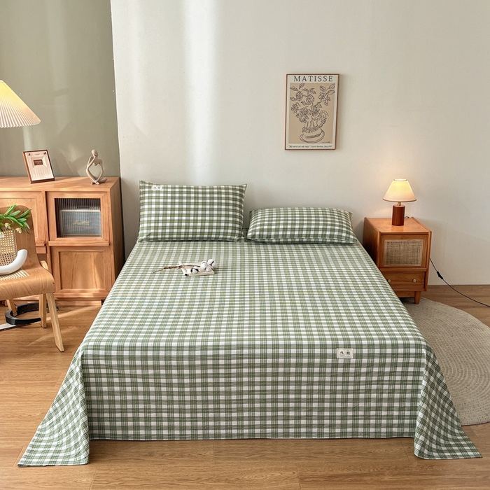 91家纺网 家纺一手货源 找家纺 21度C 2025新款A类全棉母婴级四件套单品系列-单床单 澳白绿