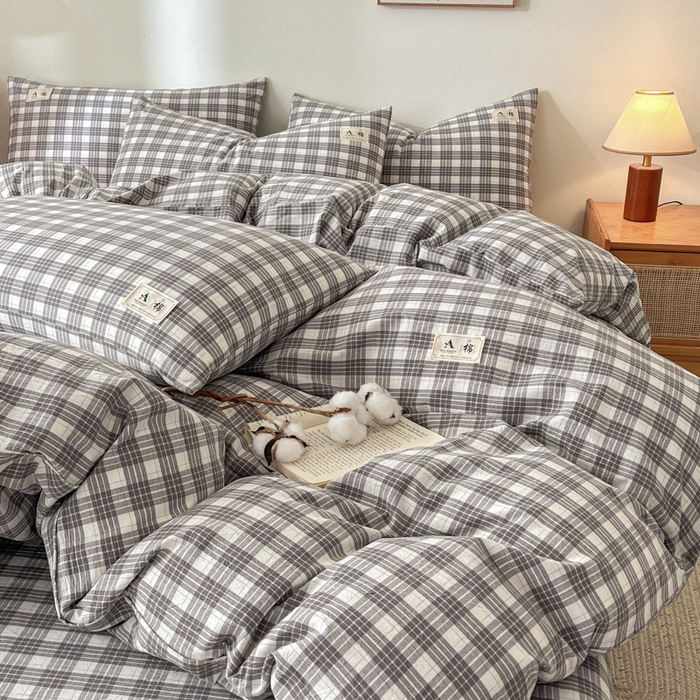 91家纺网 家纺一手货源 找家纺 21度C 2025新款A类全棉母婴级四件套单品系列-单被套 澳白灰