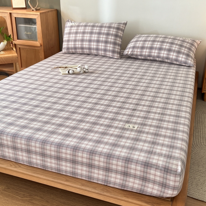 91家纺网 家纺一手货源 找家纺 21度C 2025新款A类全棉母婴级四件套单品系列-单床笠 可可粉