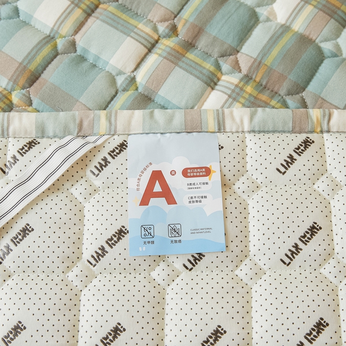91家纺网 家纺一手货源 找家纺 恋绒家纺 2025新款无印风床褥床护垫宿舍床垫亲肤水洗棉软床垫 绿大格