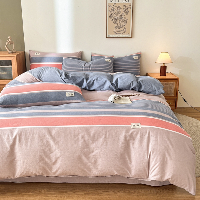 91家纺网 家纺一手货源 找家纺 21度C 2025新款A类全棉母婴级四件套单品系列-单被套 莱卡条