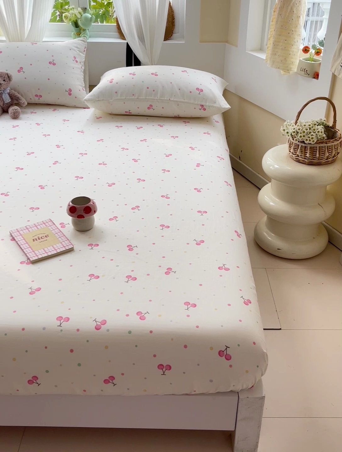 91家纺网 家纺一手货源 找家纺 （总）名兮家居 2025新款全棉双层纱床笠