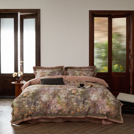 由丽家纺 2025新款数码印花四件套 花姗月-粉