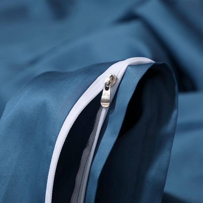 91家纺网 家纺一手货源 找家纺 晶缦家纺 2025新款全棉纯棉50支双股贡缎长绒棉纯色单品被套 绮芸-宝石蓝 