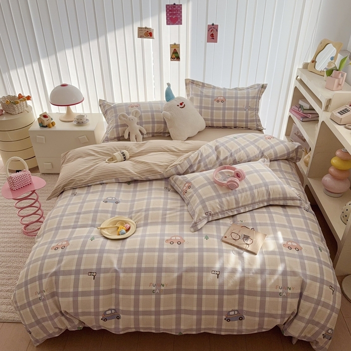 91家纺网 家纺一手货源 找家纺 于果 2025新款全棉13370四件套 小汽车