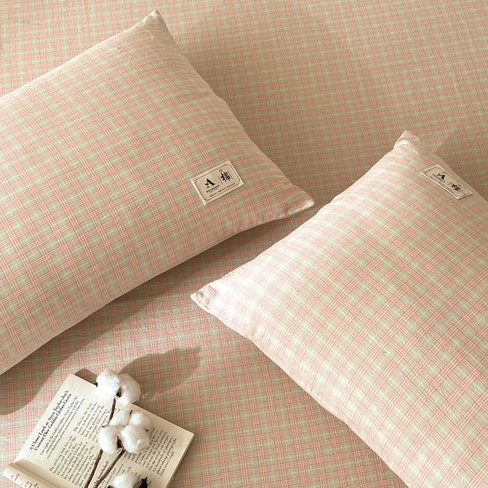 91家纺网 家纺一手货源 找家纺 21度C 2025新款A类全棉母婴级四件套单品系列-单枕套 春野玉