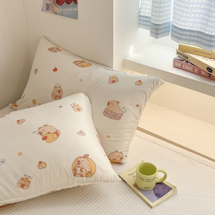 91家纺网 家纺一手货源 找家纺 桃子家居  2025新款A类高品质牛奶针织棉软糯大豆夏被 针织棉-可爱小豚鼠