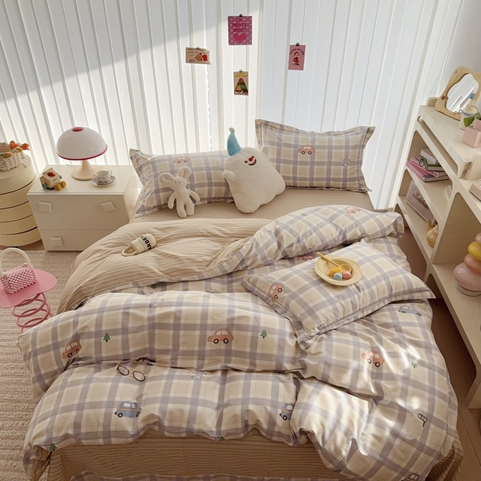 91家纺网 家纺一手货源 找家纺 于果 2025新款全棉13370四件套 小汽车