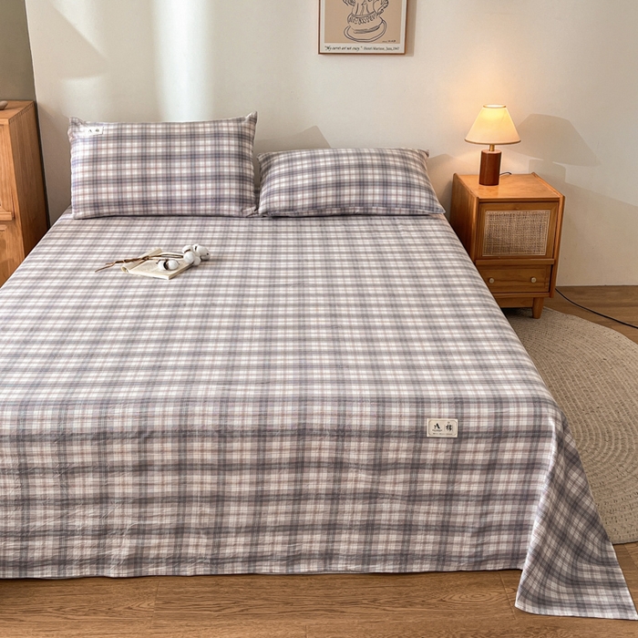 91家纺网 家纺一手货源 找家纺 21度C 2025新款A类全棉母婴级四件套单品系列-单床单 可可粉