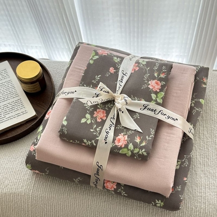 典曼家纺 2025新款双层纱小清新印花四件套-叠拍 花舞