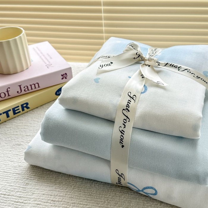 91家纺网 家纺一手货源 找家纺 2025新款双层纱印花卡通四件套-叠拍 星辰