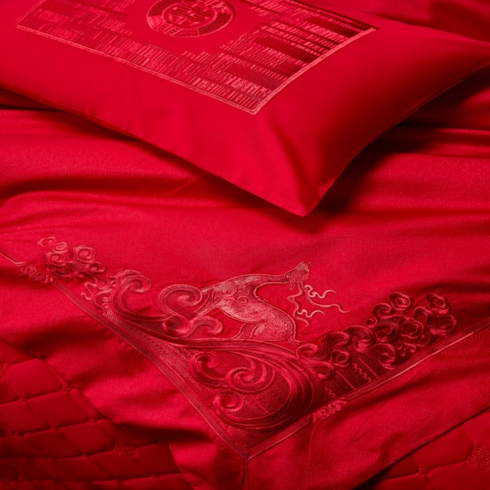 91家纺网 家纺一手货源 找家纺 爱情故事2025新款婚庆新品 锦绣红妆