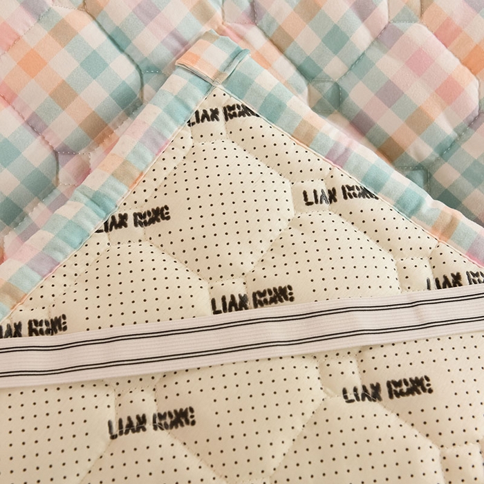 91家纺网 家纺一手货源 找家纺 恋绒家纺 无印风高低床学生床褥水洗棉宿舍上下铺软床垫 粉蓝格