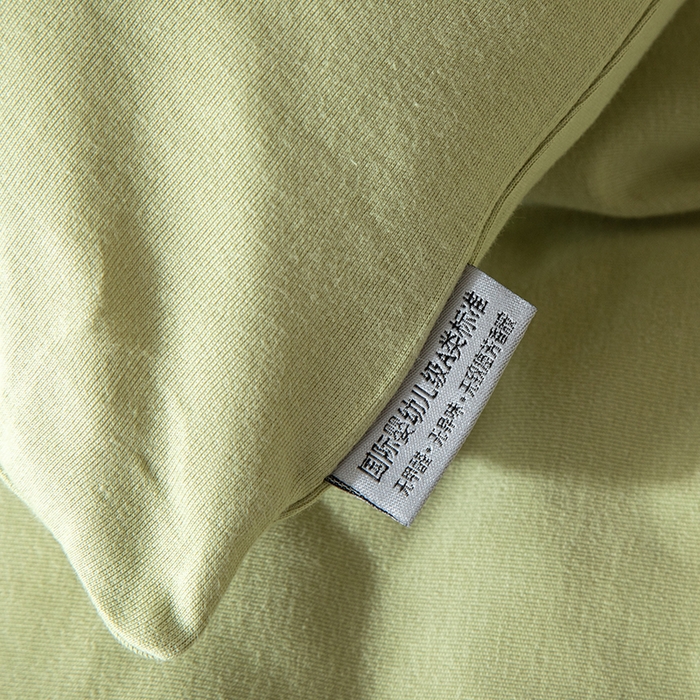 91家纺网 家纺一手货源 找家纺 梦可莱家居 2025春夏新品全棉针织棉纯色系列 抹茶