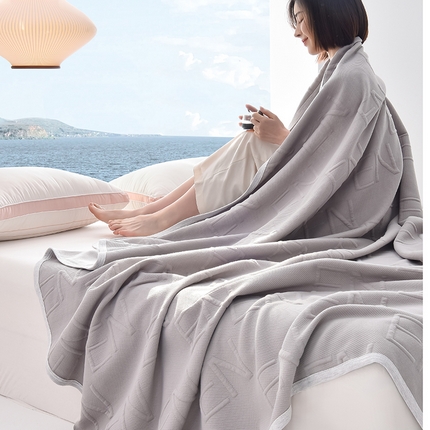 91家纺网 家纺一手货源 找家纺 （总）米奈家居 2025全棉针织棉提花多功能盖毯