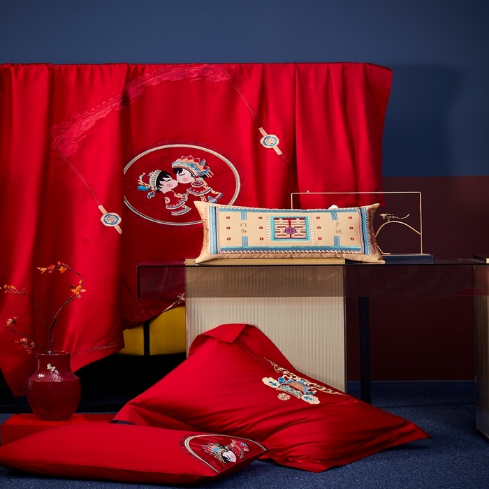 91家纺网 家纺一手货源 找家纺 爱情故事2025新款婚庆新品 门当户对