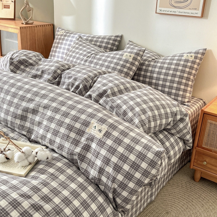 91家纺网 家纺一手货源 找家纺 21度C 2025新款A类全棉母婴级四件套单品系列-四件套 澳白灰