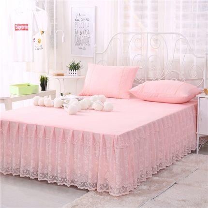 91家纺网 家纺一手货源 找家纺 （总）情恒家纺 2025新款蕾丝床裙三件套系列-月满花香