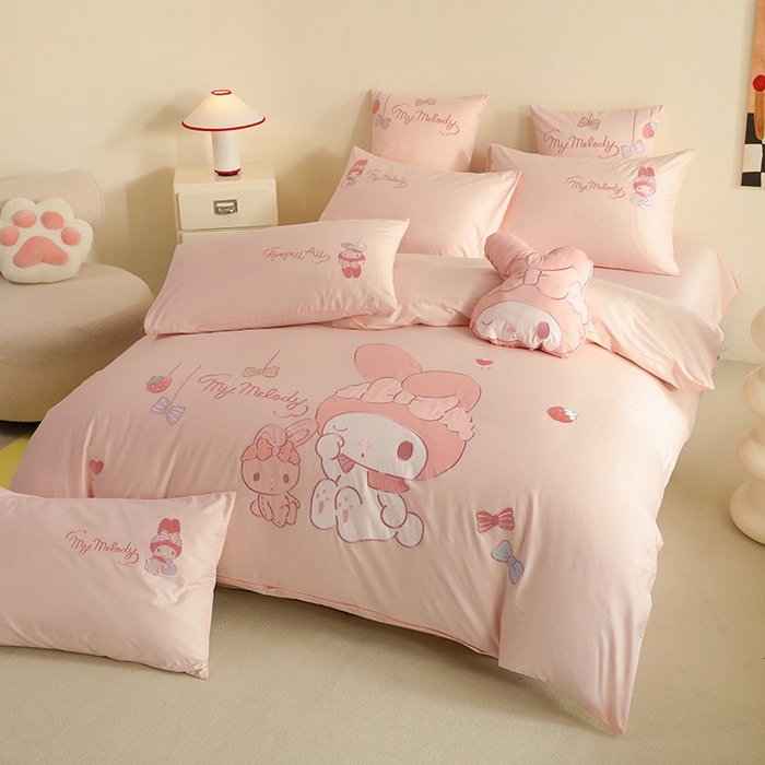 91家纺网 家纺一手货源 找家纺 绒棉世家 2025绒棉世家新款全棉水洗棉贴布绣专版四件套 美乐蒂