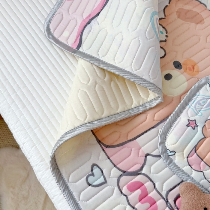 91家纺网 家纺一手货源 找家纺 美乐迪家纺 2025新款儿童乳胶凉席 冰淇淋小站