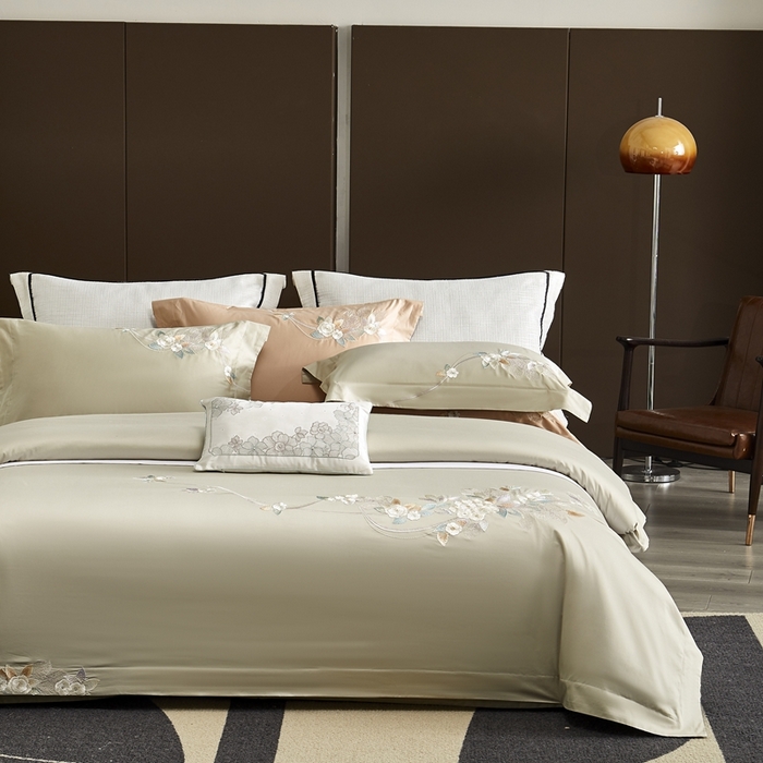 91家纺网 家纺一手货源 找家纺 爱情故事2025春夏居家新品四件套 似锦-香槟