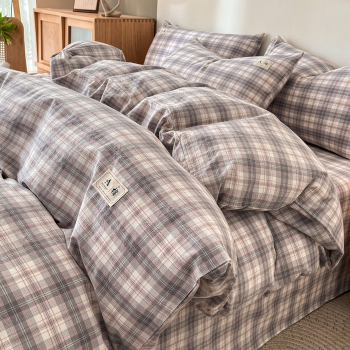 91家纺网 家纺一手货源 找家纺 21度C 2025新款A类全棉母婴级四件套单品系列-单被套 可可粉