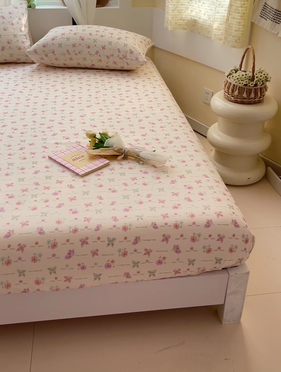 91家纺网 家纺一手货源 找家纺 （总）名兮家居 2025新款全棉双层纱床笠