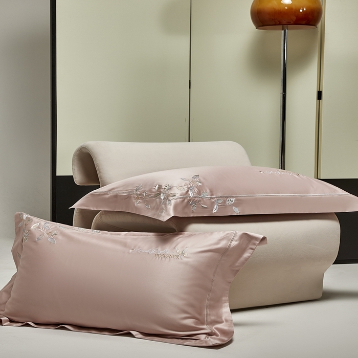 91家纺网 家纺一手货源 找家纺 爱情故事2025春夏居家新品四件套 秋叶-豆沙