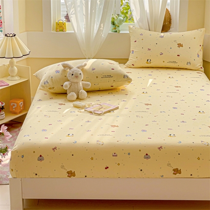 名兮家居 2025新款全棉双层纱床笠 双层纱-狗狗幻想