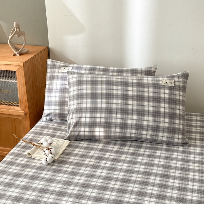 91家纺网 家纺一手货源 找家纺 21度C 2025新款A类全棉母婴级四件套单品系列-单枕套 可可灰