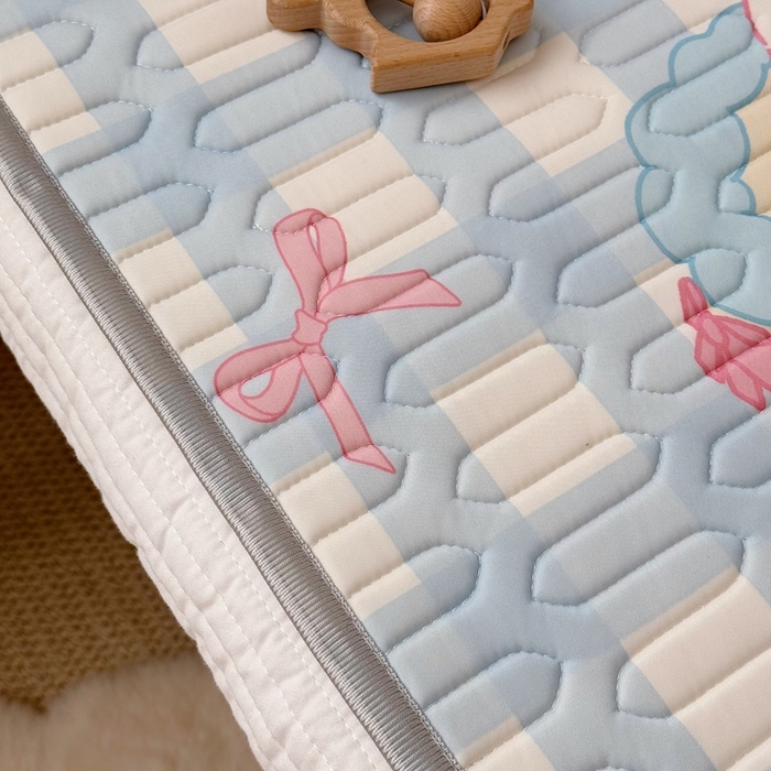 91家纺网 家纺一手货源 找家纺 美乐迪家纺 2025新款儿童乳胶凉席 蛋糕猫咪