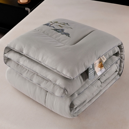 羽涵2025新款抗菌小竹棉冬被 小竹棉-浅灰