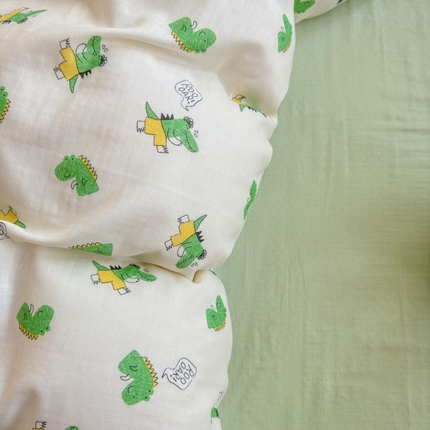 91家纺网 家纺一手货源 找家纺 （总）2025新款双层纱印花卡通四件套-床拍