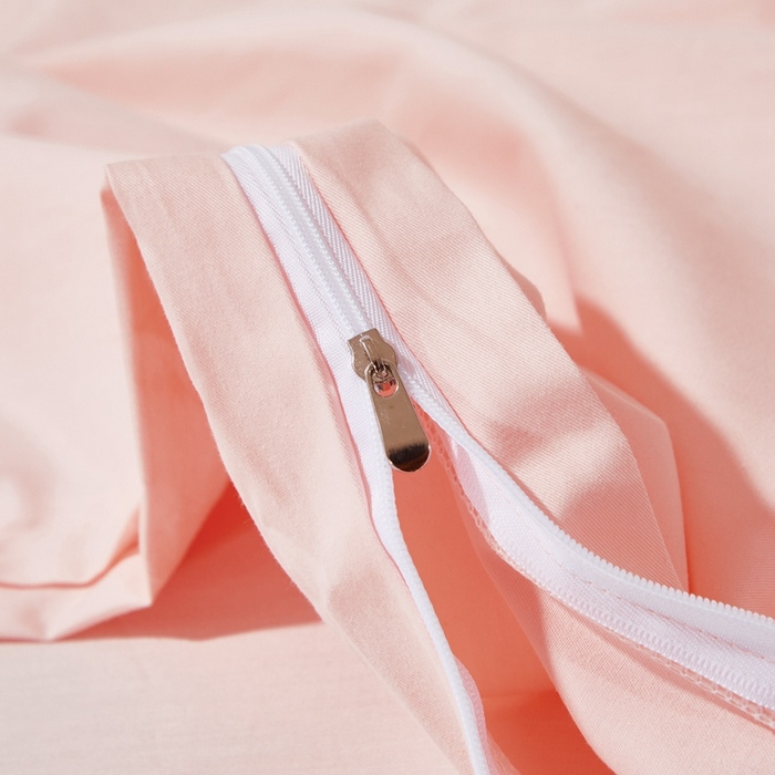 91家纺网 家纺一手货源 找家纺 晶缦家纺 2025新款喷气全棉13376纯棉斜纹纯色被套-沐兰 沐兰-粉玉