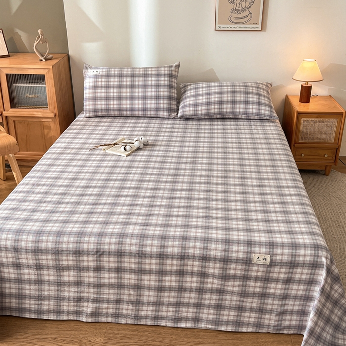 91家纺网 家纺一手货源 找家纺 21度C 2025新款A类全棉母婴级四件套单品系列-单床单 可可粉