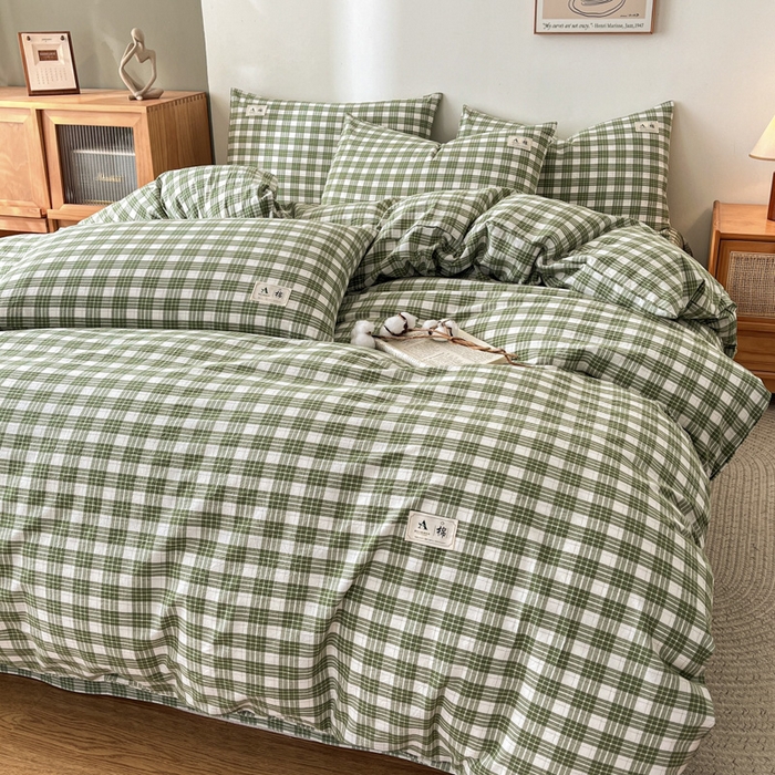 91家纺网 家纺一手货源 找家纺 21度C 2025新款A类全棉母婴级四件套单品系列-四件套 澳白绿