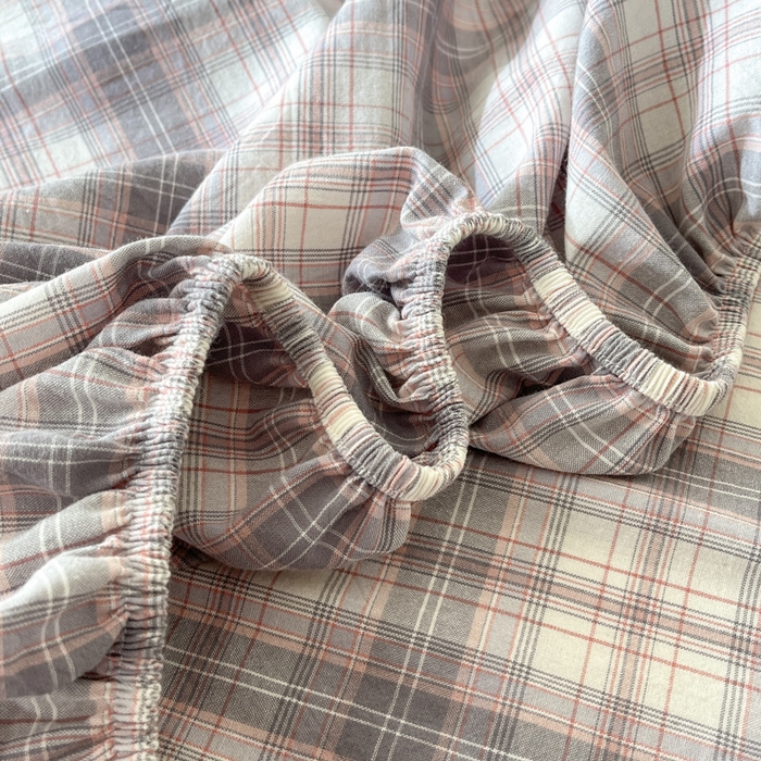 91家纺网 家纺一手货源 找家纺 21度C 2025新款A类全棉母婴级四件套单品系列-单床笠 可可粉