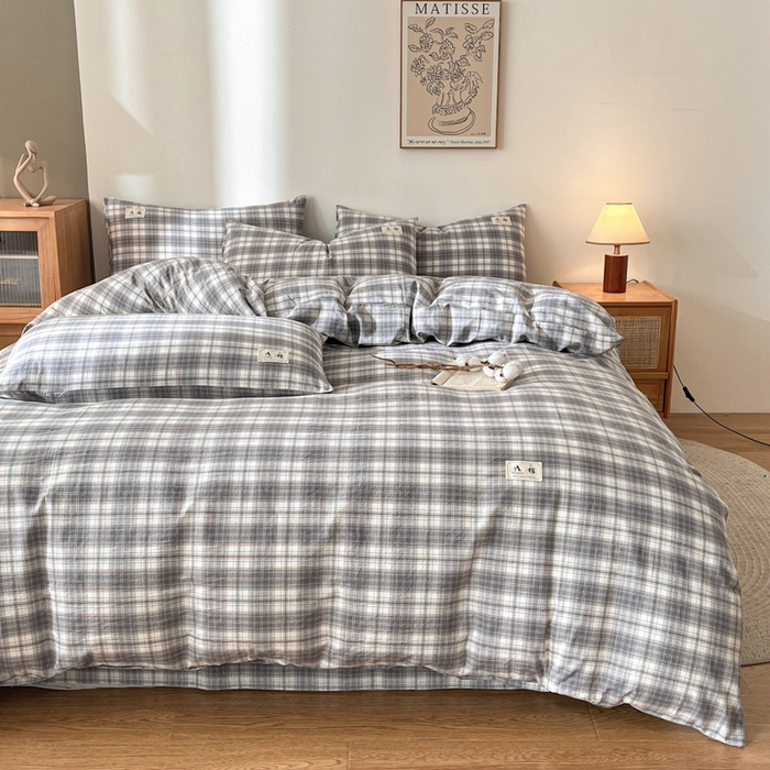 91家纺网 家纺一手货源 找家纺 21度C 2025新款A类全棉母婴级四件套单品系列-四件套 可可灰