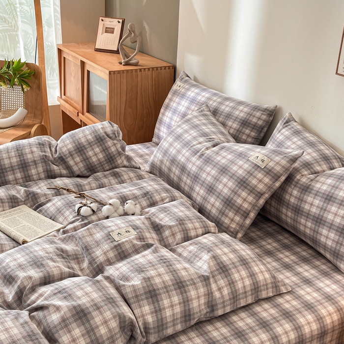 91家纺网 家纺一手货源 找家纺 21度C 2025新款A类全棉母婴级四件套单品系列-四件套 可可粉