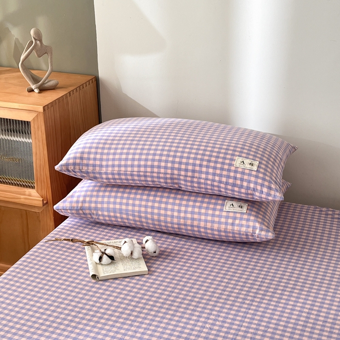 91家纺网 家纺一手货源 找家纺 21度C 2025新款A类全棉母婴级四件套单品系列-单被套 梦幻紫