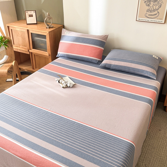 91家纺网 家纺一手货源 找家纺 21度C 2025新款A类全棉母婴级四件套单品系列-单床单 莱卡条