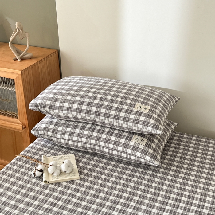 91家纺网 家纺一手货源 找家纺 21度C 2025新款A类全棉母婴级四件套单品系列-单枕套 澳白灰