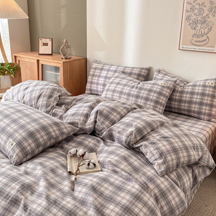 91家纺网 家纺一手货源 找家纺 21度C 2025新款A类全棉母婴级四件套单品系列-单被套 可可粉