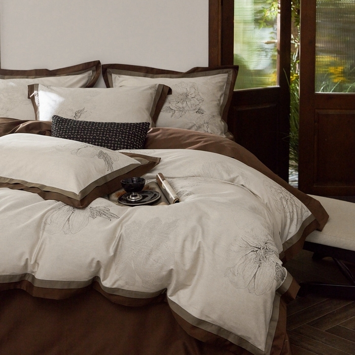 91家纺网 家纺一手货源 找家纺 由丽家纺 2025新款数码印花四件套 觅柔