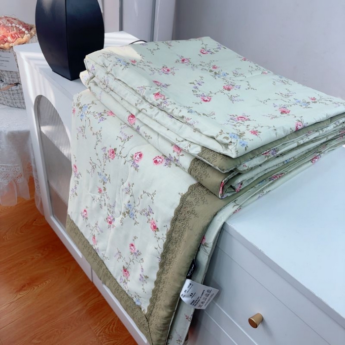 91家纺网 家纺一手货源 找家纺 （总）暖居 2025新款纯棉法式包边全棉夏被可机洗纯棉空调被夏凉被跑量款