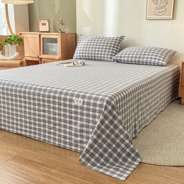 91家纺网 家纺一手货源 找家纺 21度C 2025新款A类全棉母婴级四件套单品系列-单床单 澳白灰