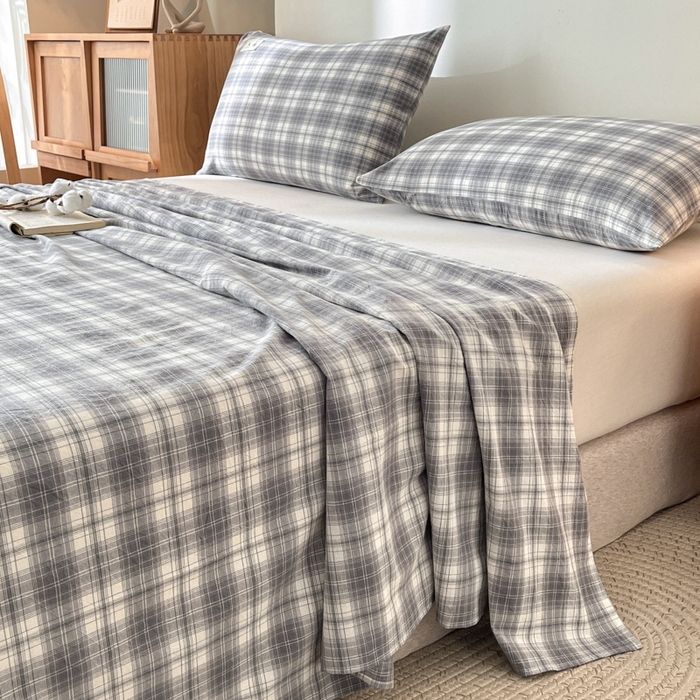 91家纺网 家纺一手货源 找家纺 21度C 2025新款A类全棉母婴级四件套单品系列-单被套 可可灰