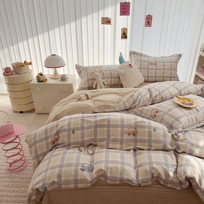 91家纺网 家纺一手货源 找家纺 于果 2025新款全棉13370四件套 小汽车