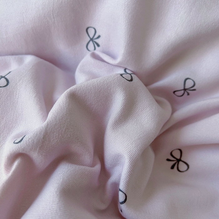 91家纺网 家纺一手货源 找家纺 欧尚 2025新款针织棉双层纱四件套 洁美紫